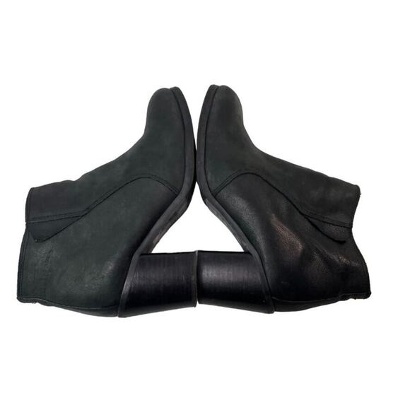 Levi's Boots Women's Size 9 Black Leather Ankle Zip Up Block Heeled Boho - Picture 3 of 12